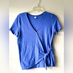 Purple Old Navy wrap blouse